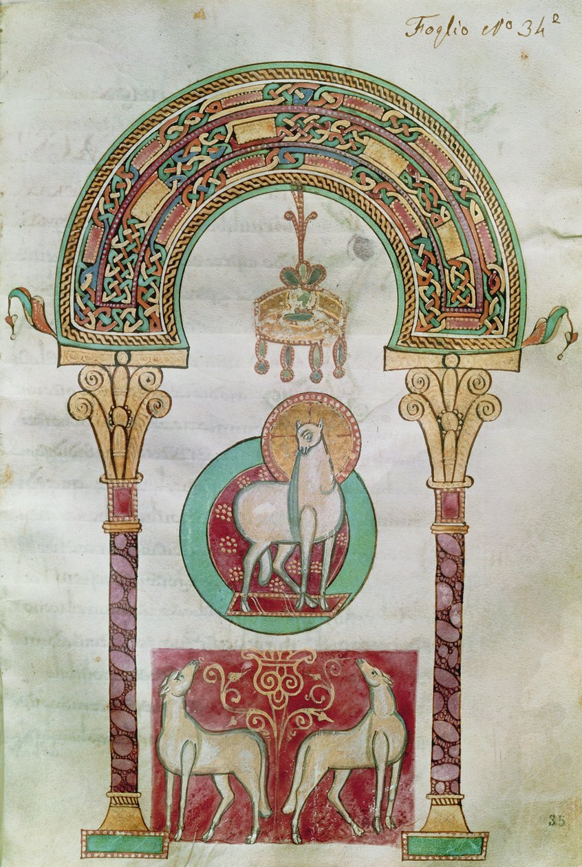 Ms CCII fol.35r Agnus Dei, Sevillalı Isidore tarafından Etymologiae