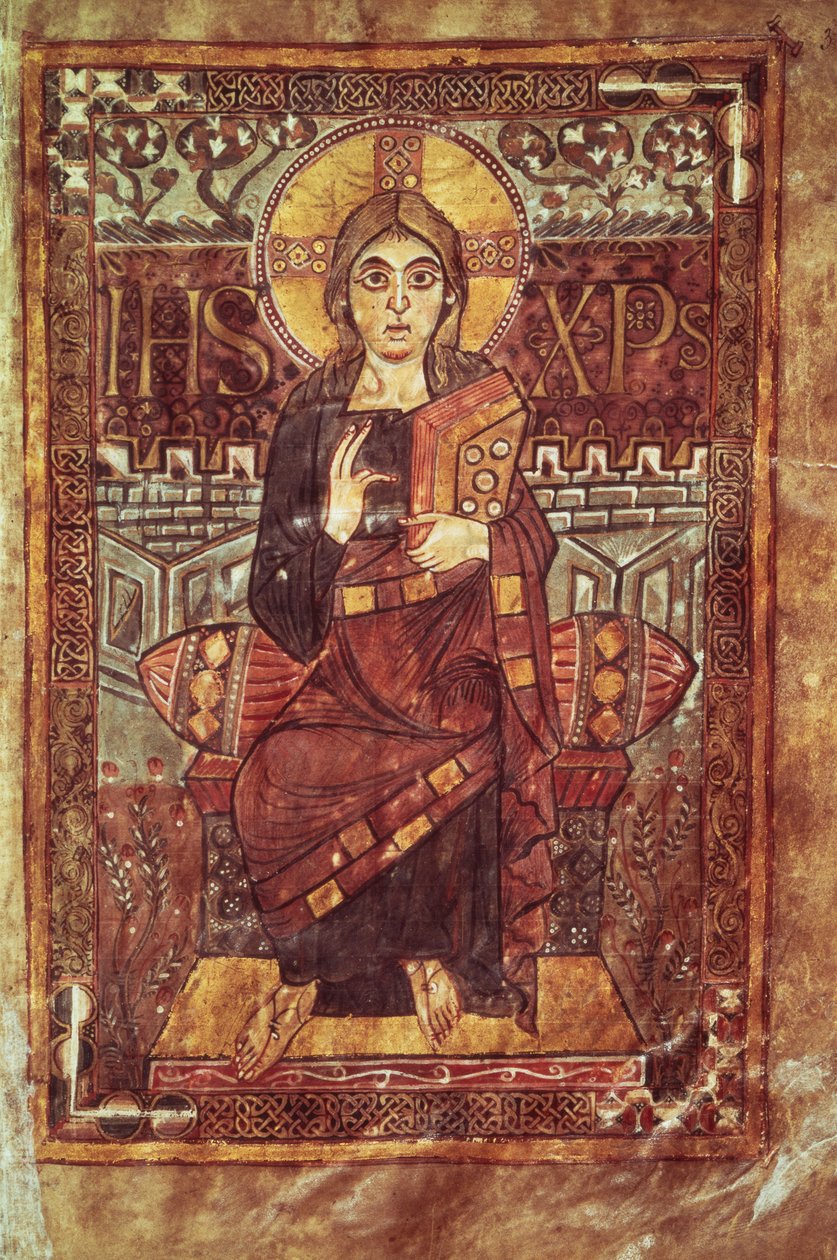 NAL 1203 fol.3 Majesteleri İsa, Godescale İncili