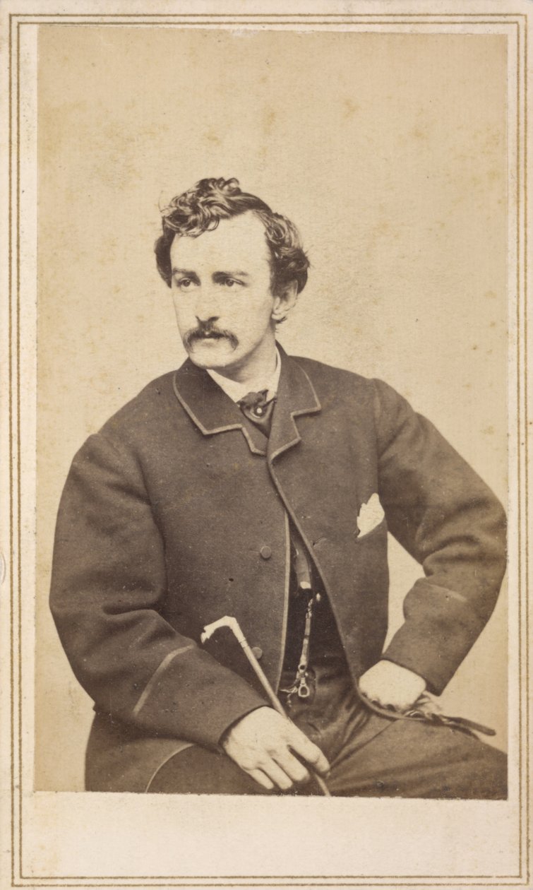Carte de Visite John Wilkes Booth, 1862 (kartta albüm baskısı) by Case and Co. Silsbee