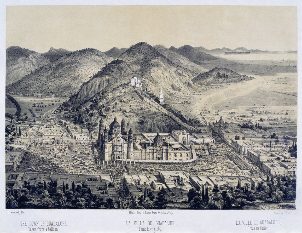 Sıcak Hava Balonundan Görülen Villa de Guadalupe by Casimiro Castro