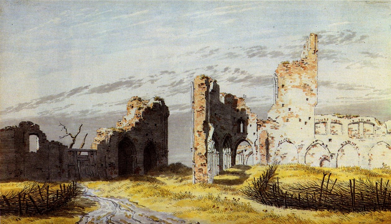 Eldena manastırının kalıntıları by Caspar David Friedrich