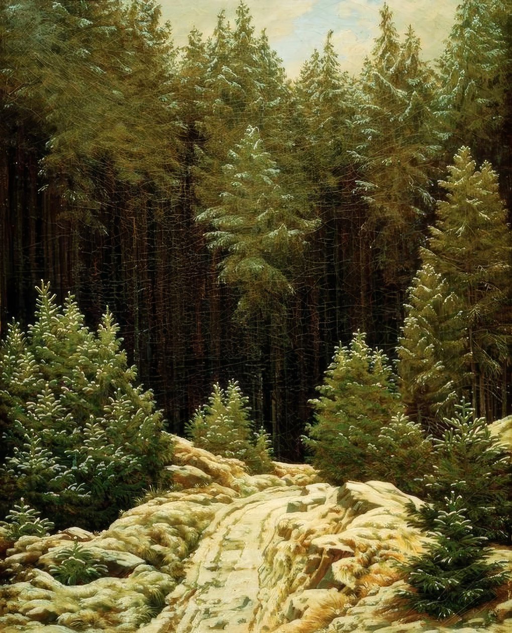 Erken kar by Caspar David Friedrich