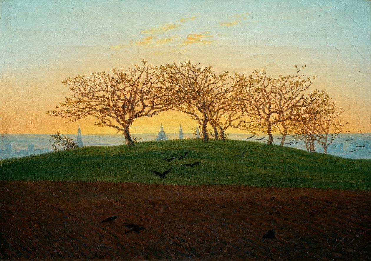 Dresden yakınlarındaki Bruchacker ile Tepe by Caspar David Friedrich