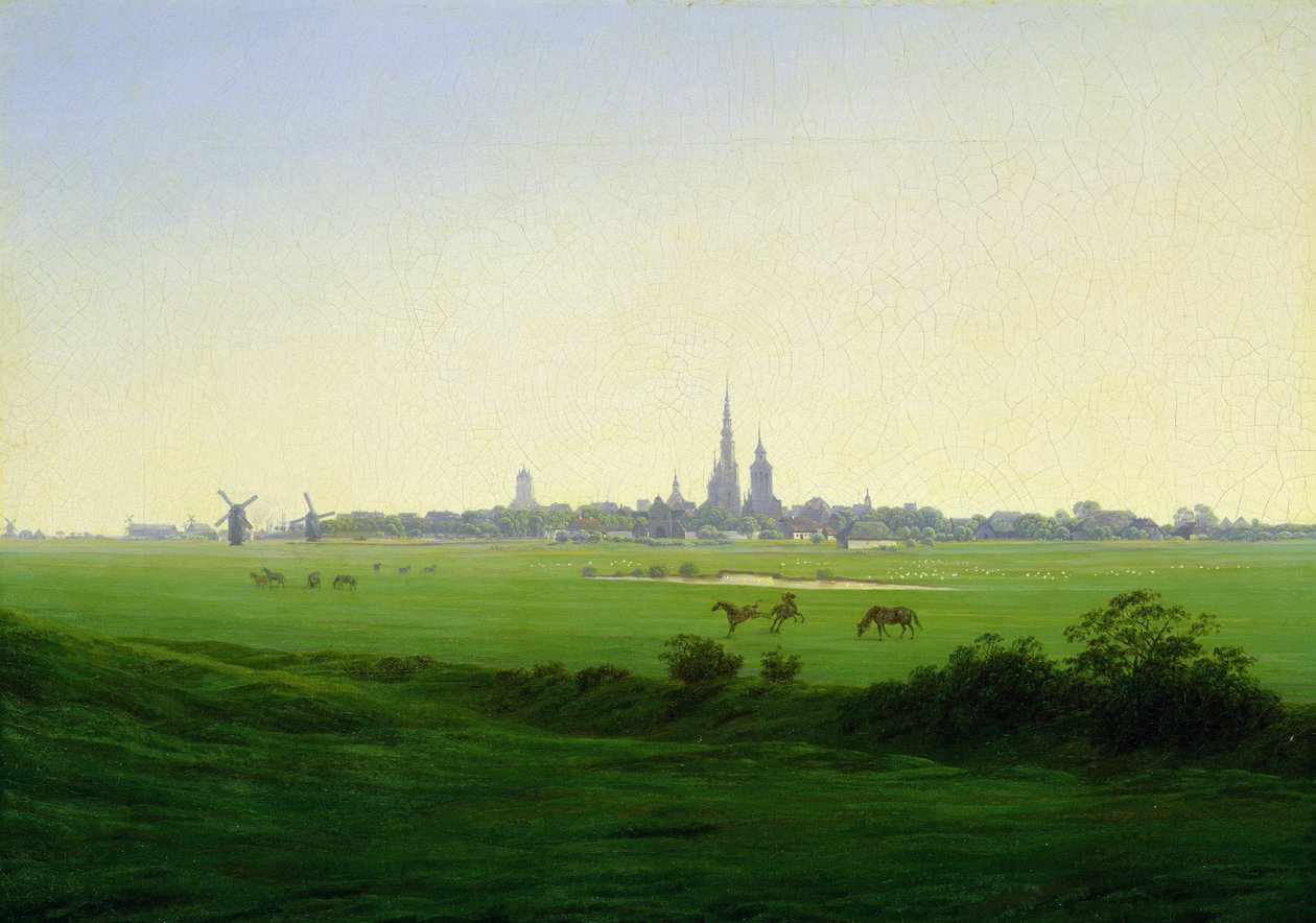 Greifswald yakınlarındaki çayırlar by Caspar David Friedrich