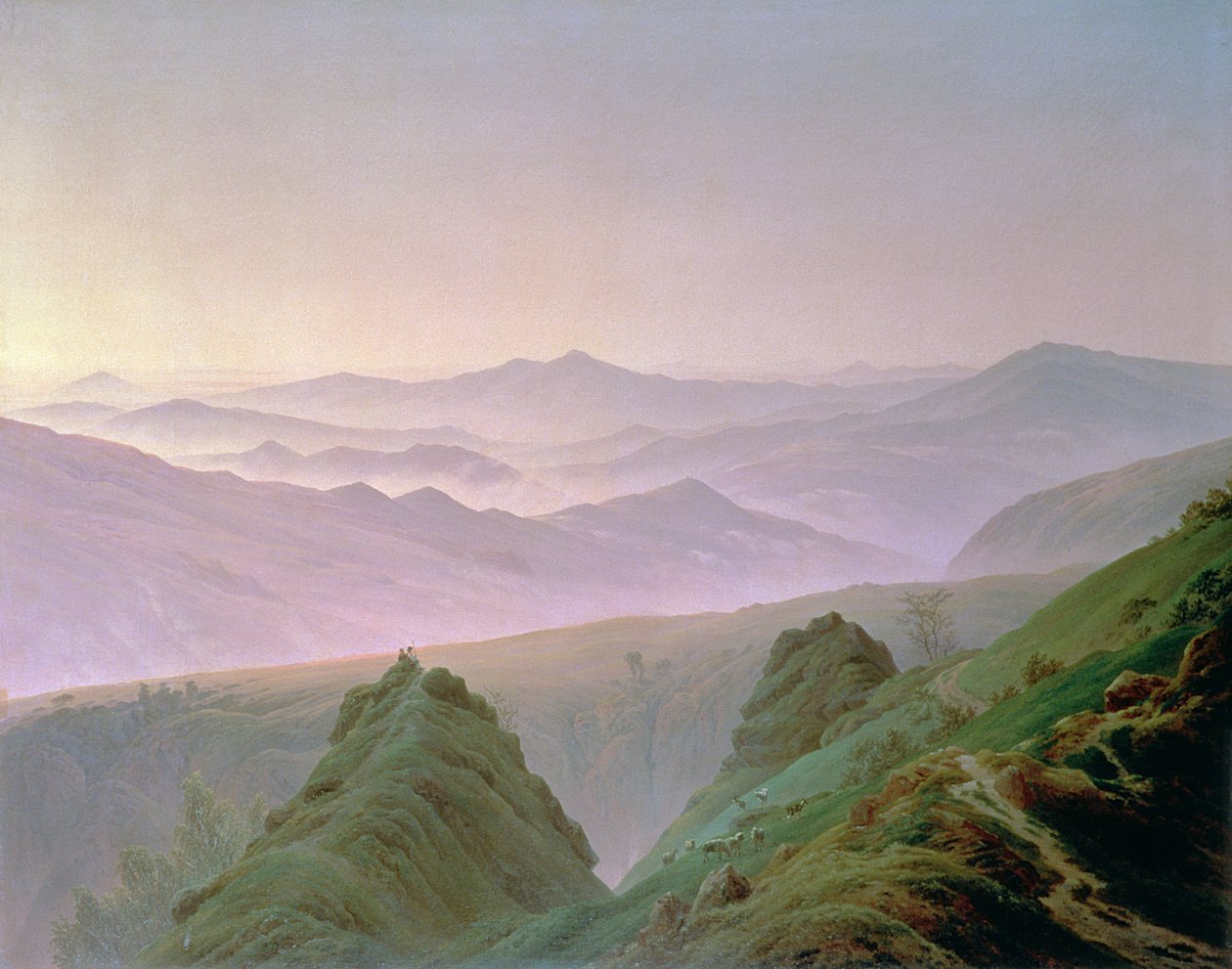 Dağlarda Sabah by Caspar David Friedrich