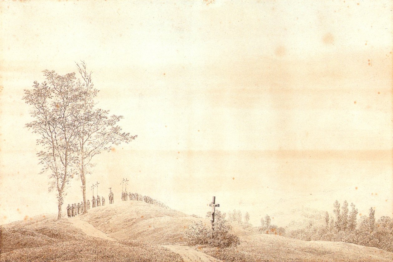 Gün batımında hac by Caspar David Friedrich