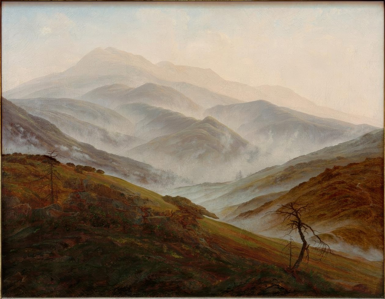 Yükselen sis ile dev dağlar manzara by Caspar David Friedrich