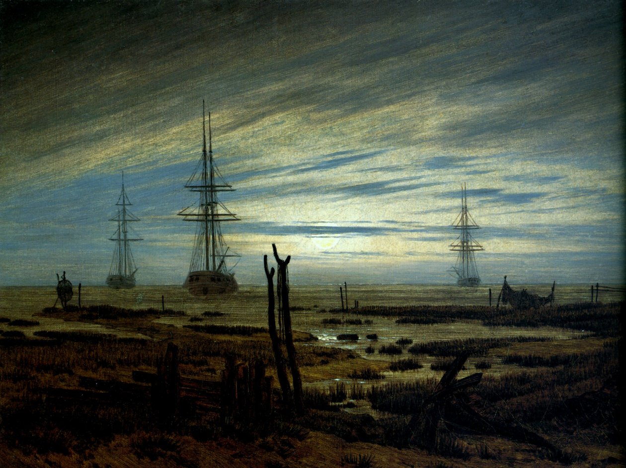Yol kenarındaki gemiler by Caspar David Friedrich