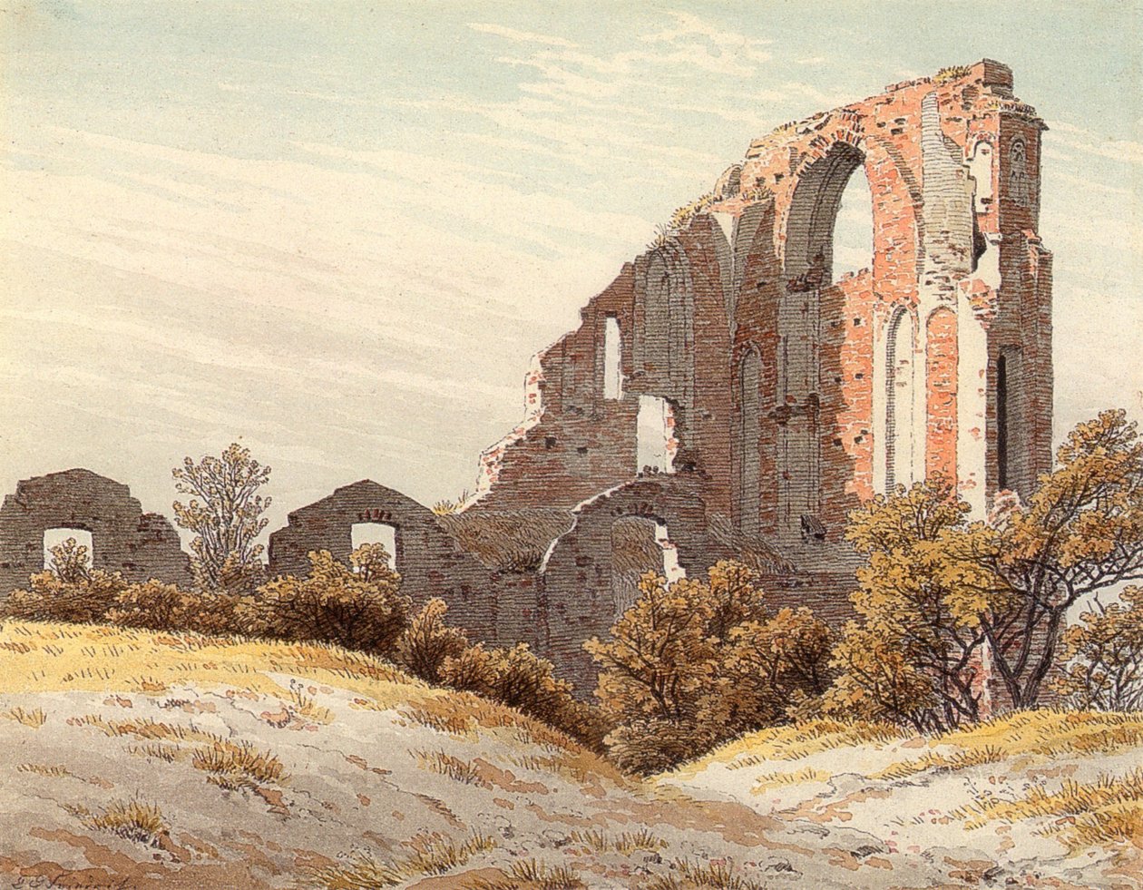 Eldena Harabeleri by Caspar David Friedrich