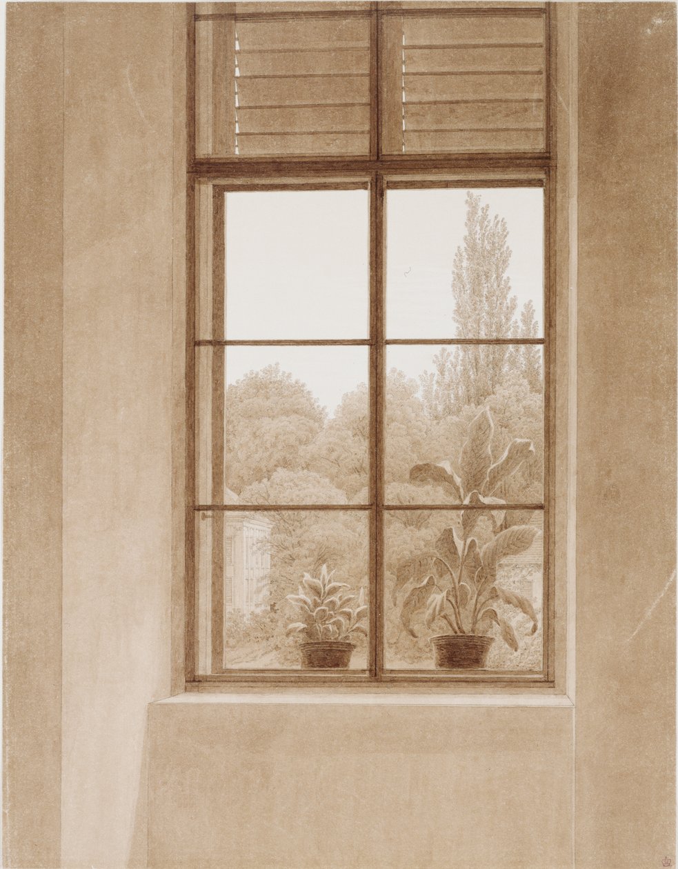 Parka bakan pencere by Caspar David Friedrich