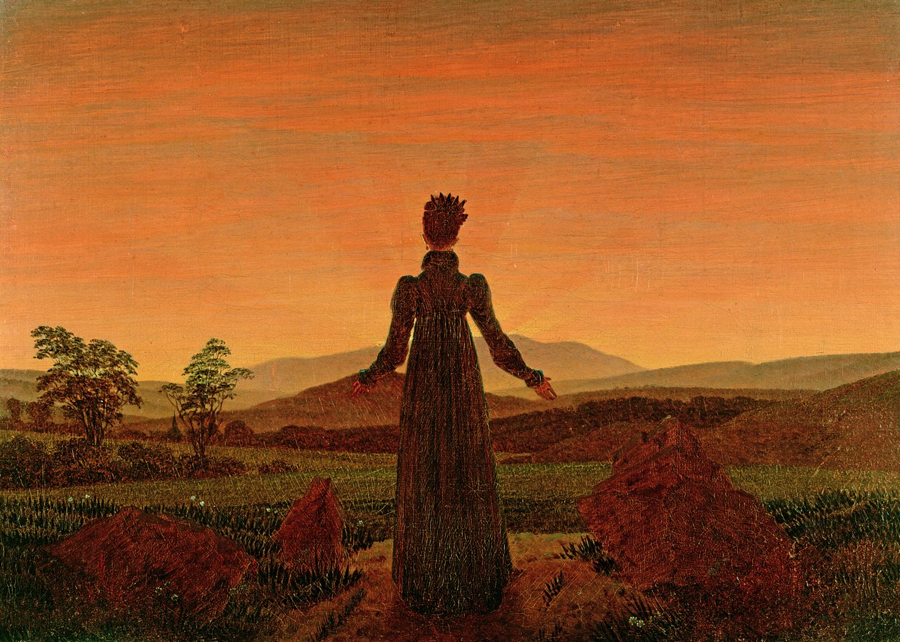 Şafakta kadın by Caspar David Friedrich