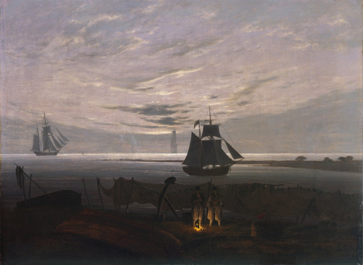 Baltık Denizi'nde Akşam, 1831 by Caspar David Friedrich