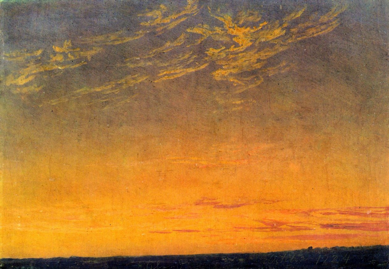 Bulutlarla Akşam, Caspar David Friedrich by Caspar David Friedrich