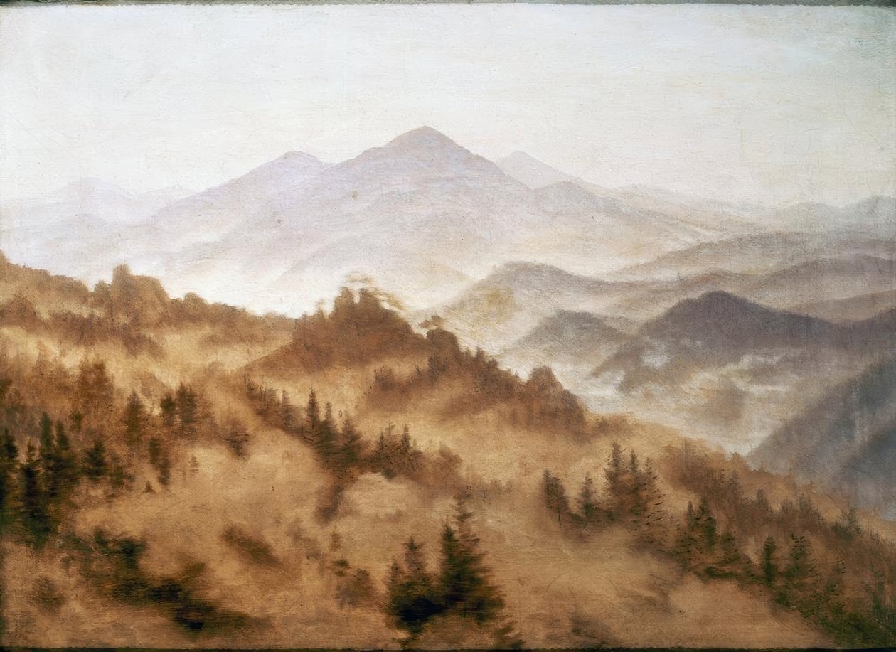 Dağ manzarası by Caspar David Friedrich