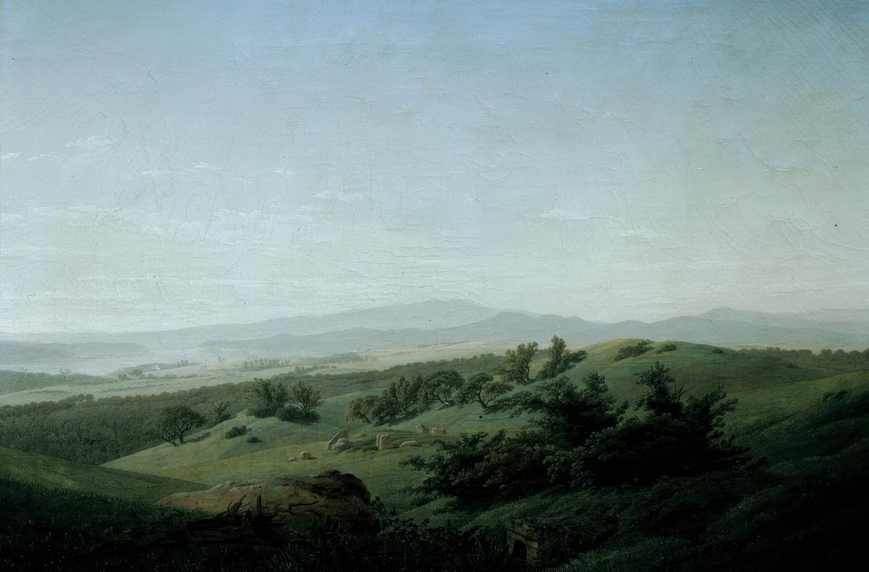 Göl ile manzara by Caspar David Friedrich