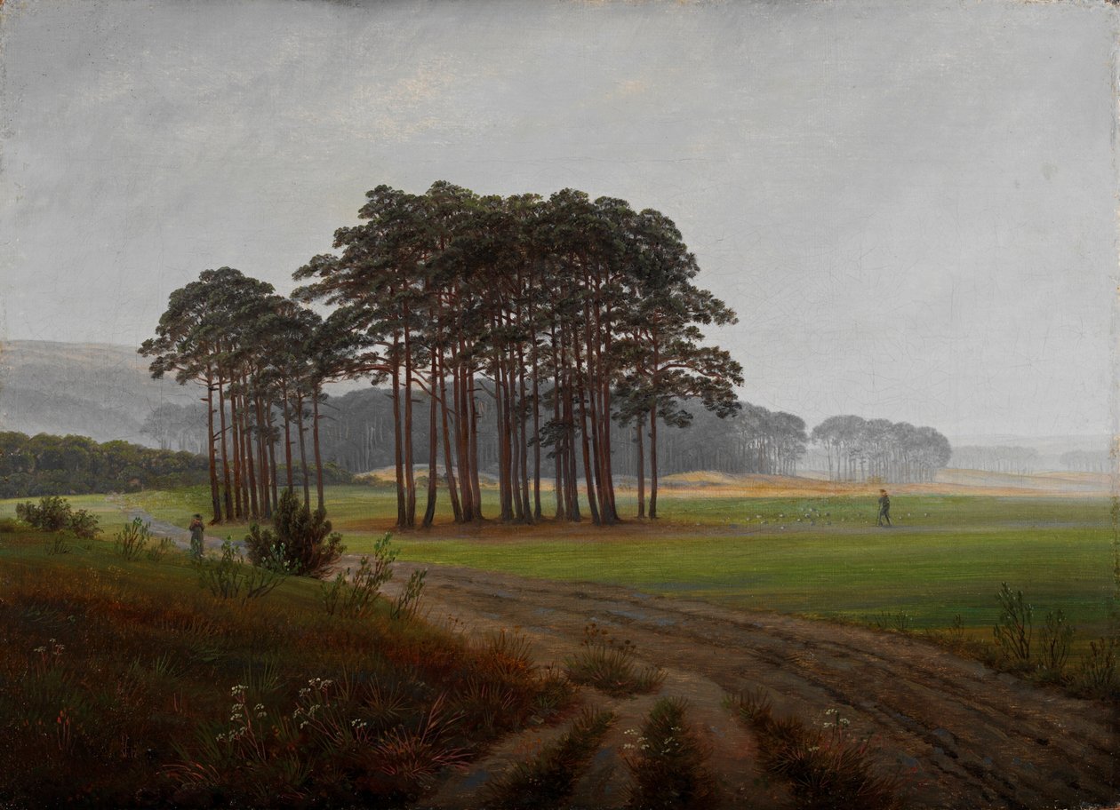 """Moments de la journee : le midi"" (Günün saatleri: Öğle vakti) Peinture de Caspar David Friedrich (1774-1840) 1821-1822 - Tuval üzerine yağlıboya Dim 22x30 cm Niedersaechsisches Landesmuseum, Hannover by Caspar David Friedrich