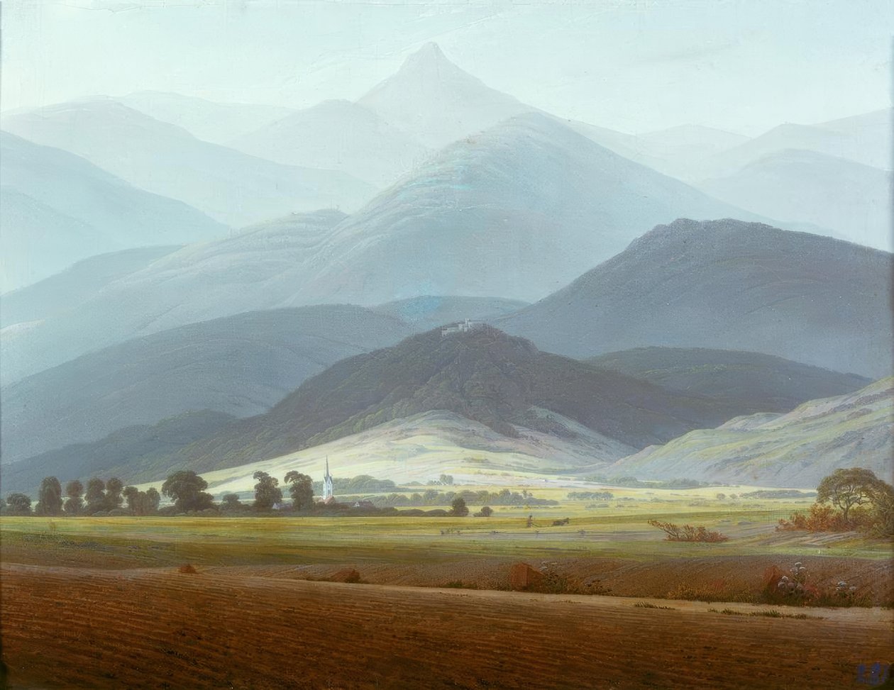 Dev Dağlar manzarası by Caspar David Friedrich