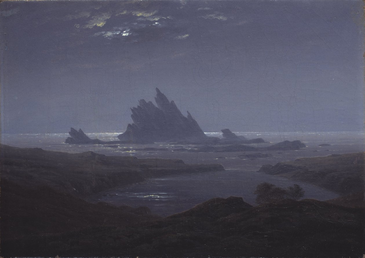 Deniz Kıyısında Kayalık Resif, c. 1824 by Caspar David Friedrich