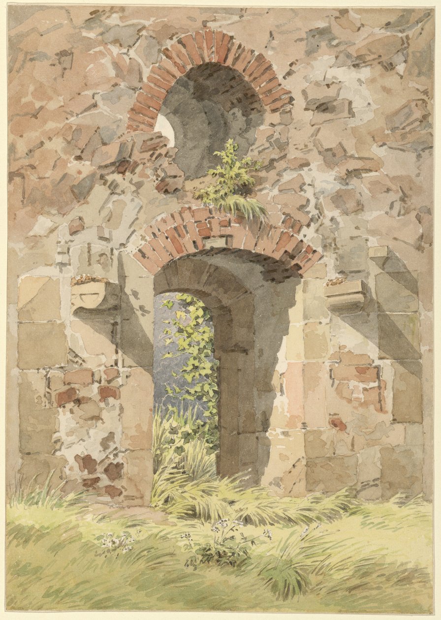 Kutsal Haç Manastırı Harabesi, Meissen, 1824. by Caspar David Friedrich