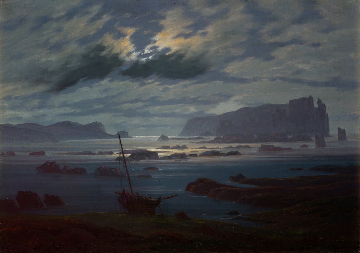 Ay Işığında Kuzey Denizi, 1823-24 by Caspar David Friedrich