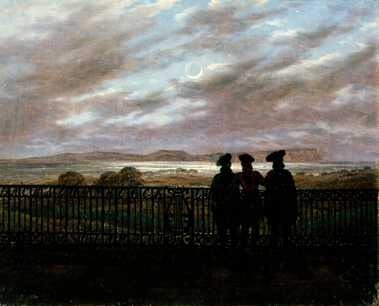 Şairler V.A. Zhukovsky, S.I. Turgenev ve A.I. Turgenev, 1820