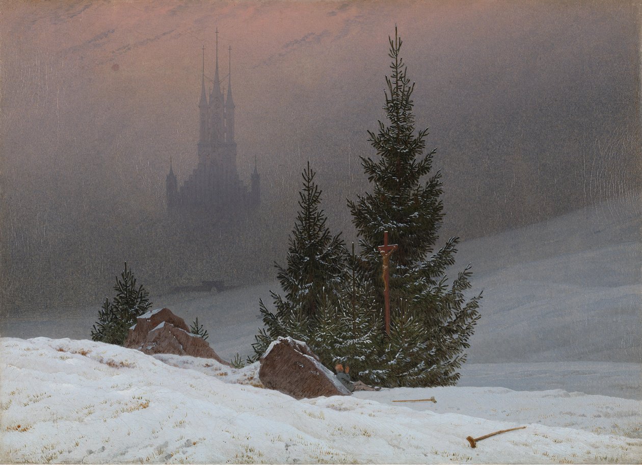 Kış Manzarası, c.1811 (tuval üzerine yağlı boya) by Caspar David Friedrich