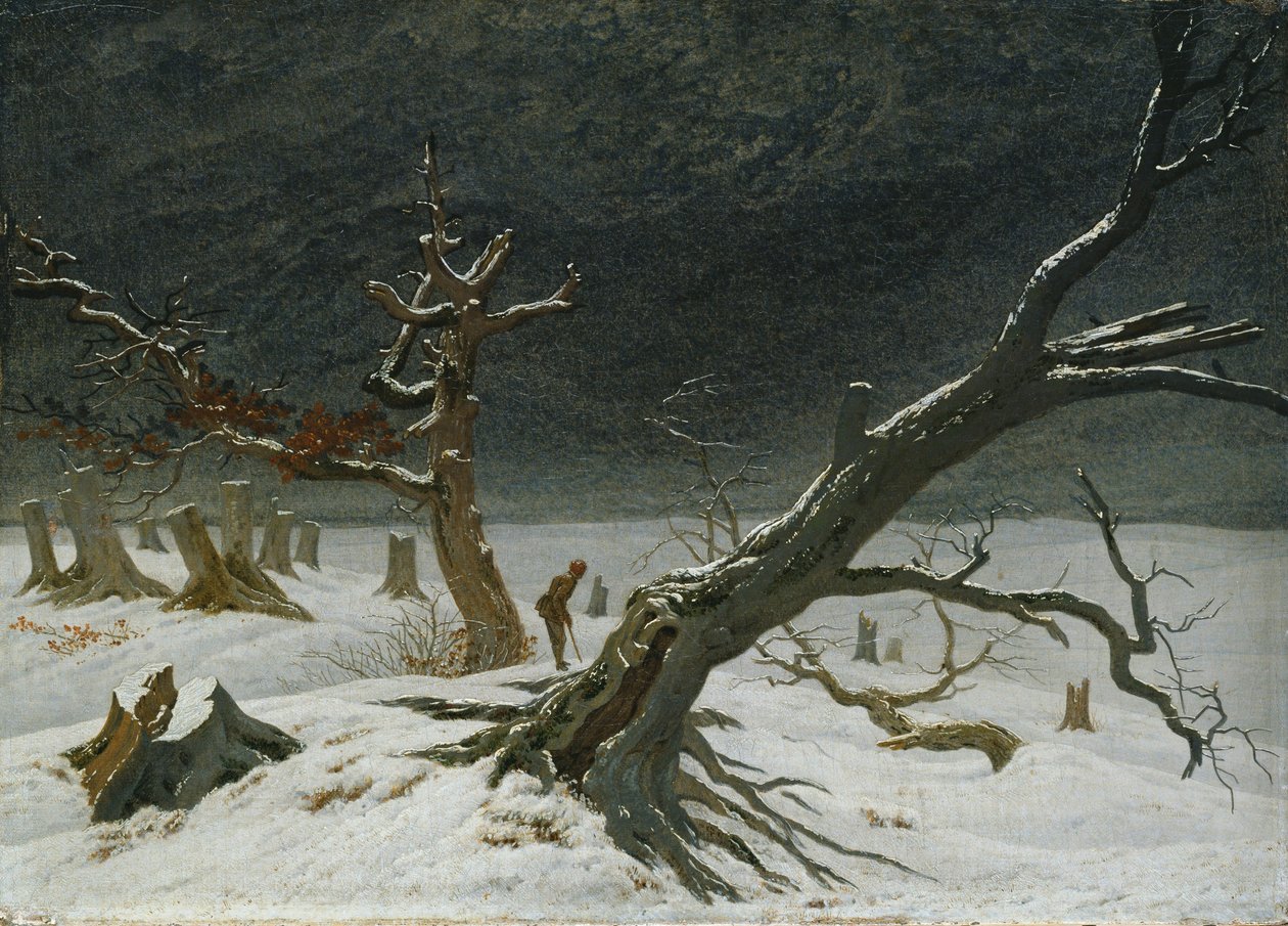 Kış manzarası by Caspar David Friedrich