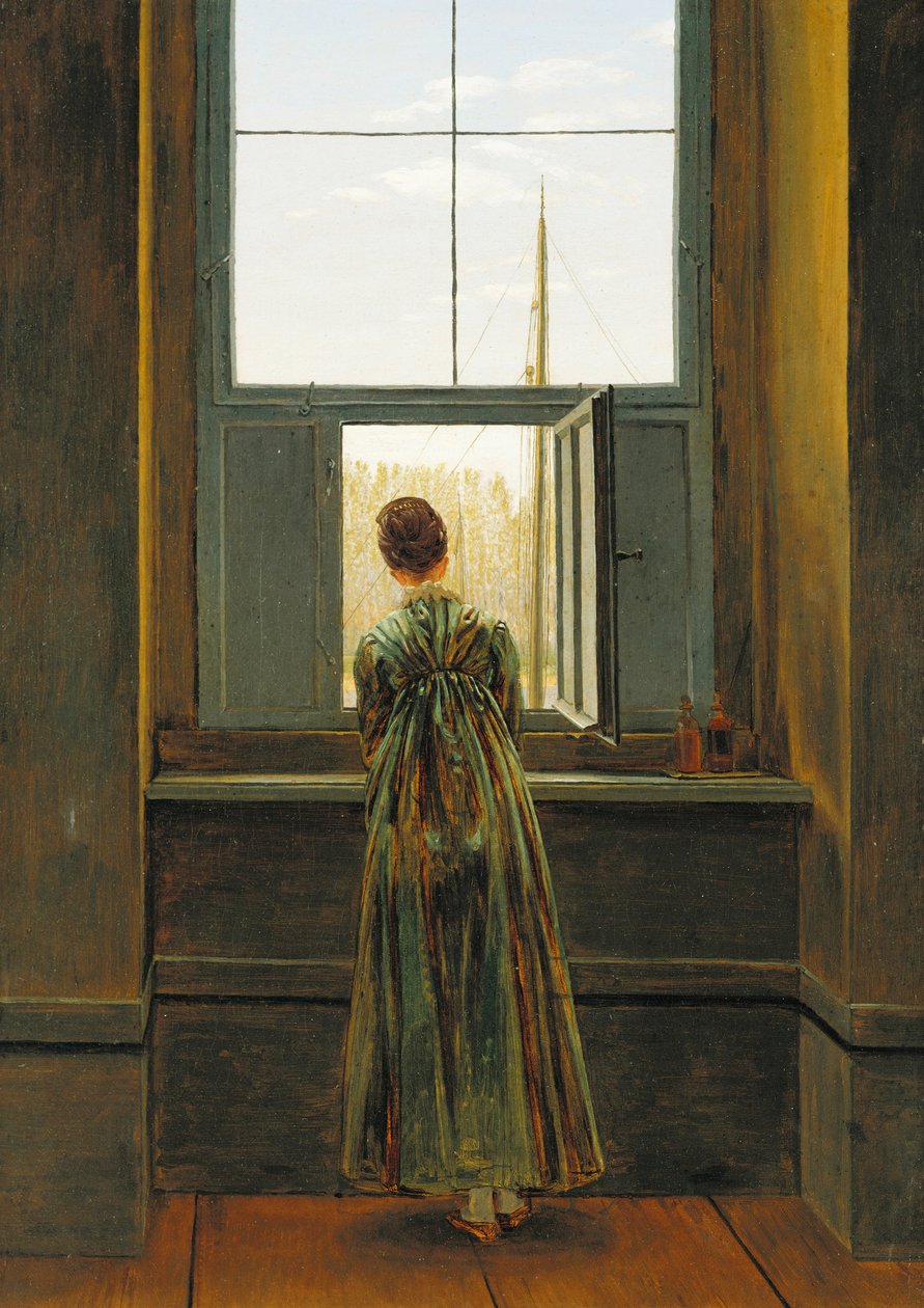 Penceredeki Kadın, 1822 by Caspar David Friedrich