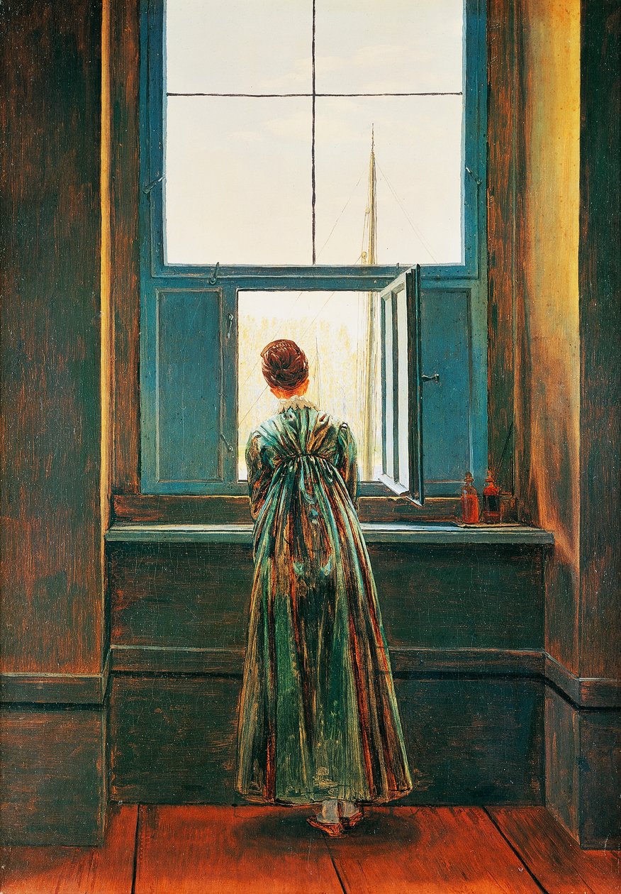 Penceredeki Kadın, Caspar David Friedrich (1774-1840) by Caspar David Friedrich