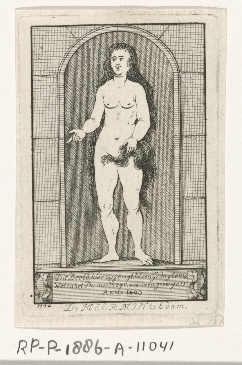 Deniz kızı heykelli niş by Caspar Jacobsz. Philips