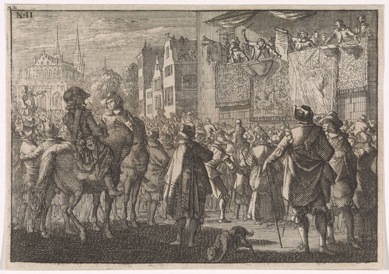 Bir Şehirde Osnabrück Barışının İlanı, 1648 by Caspar Luyken (attributed to)