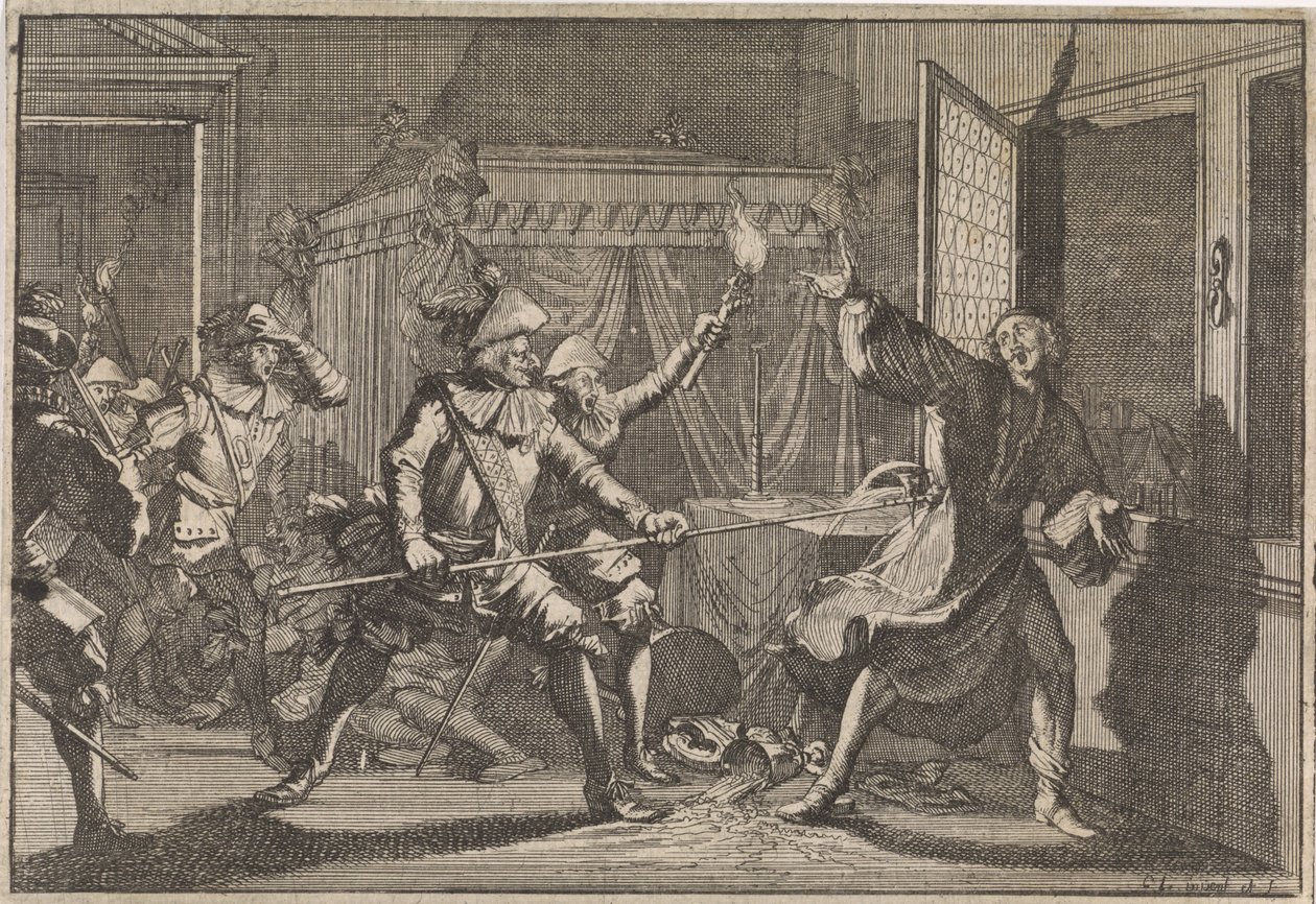 Friedland Dükü Albrecht von Wallenstein, Kendi Askerleri Tarafından Öldürüldü, 1634 by Caspar Luyken (attributed to)