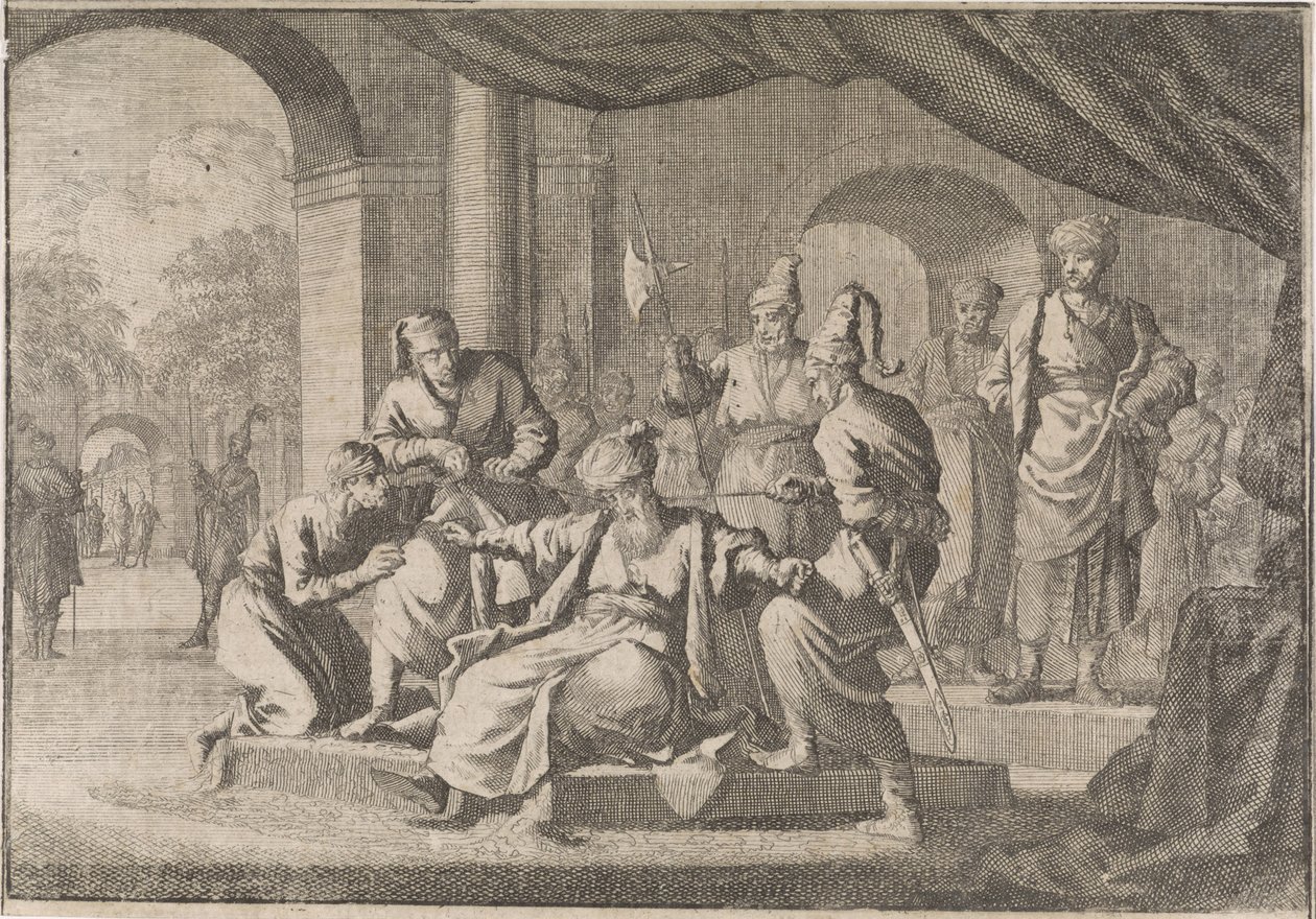 Sultan IV. Murat'ın yeğeni Mustafa, emriyle boğuldu, 1639 by Caspar Luyken (attributed to)