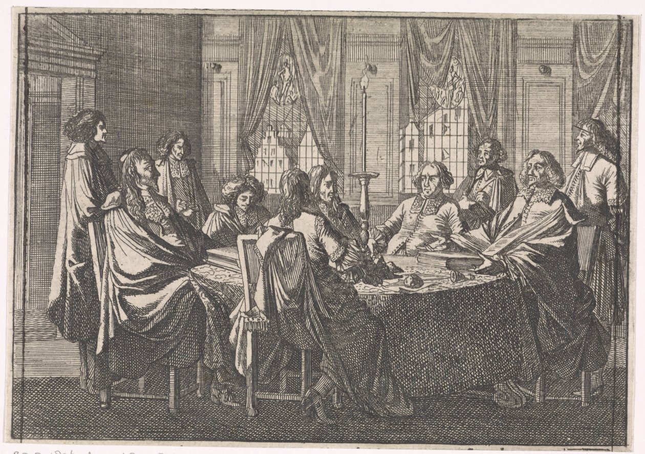 Münster Barışı sırasında Müzakereler, 1648 by Caspar Luyken (attributed to)