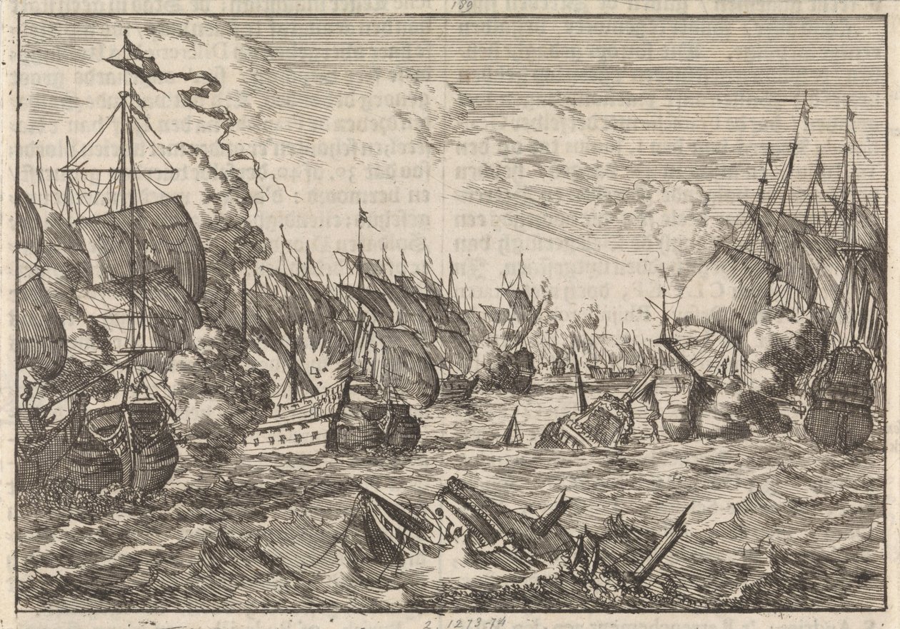 Solebay Savaşı, 1672 by Caspar Luyken