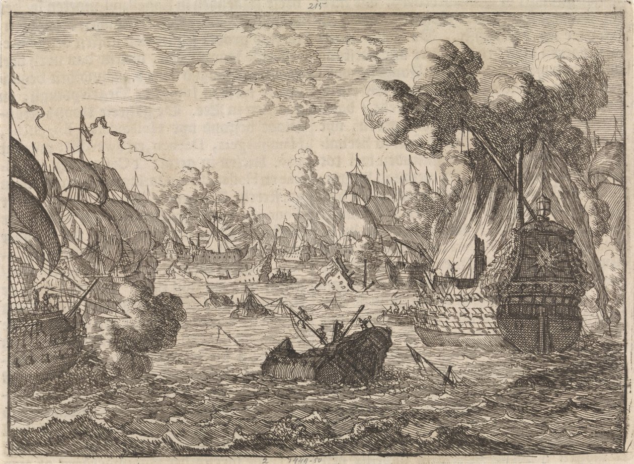 Cape La Hogue Deniz Savaşı, 1692 by Caspar Luyken