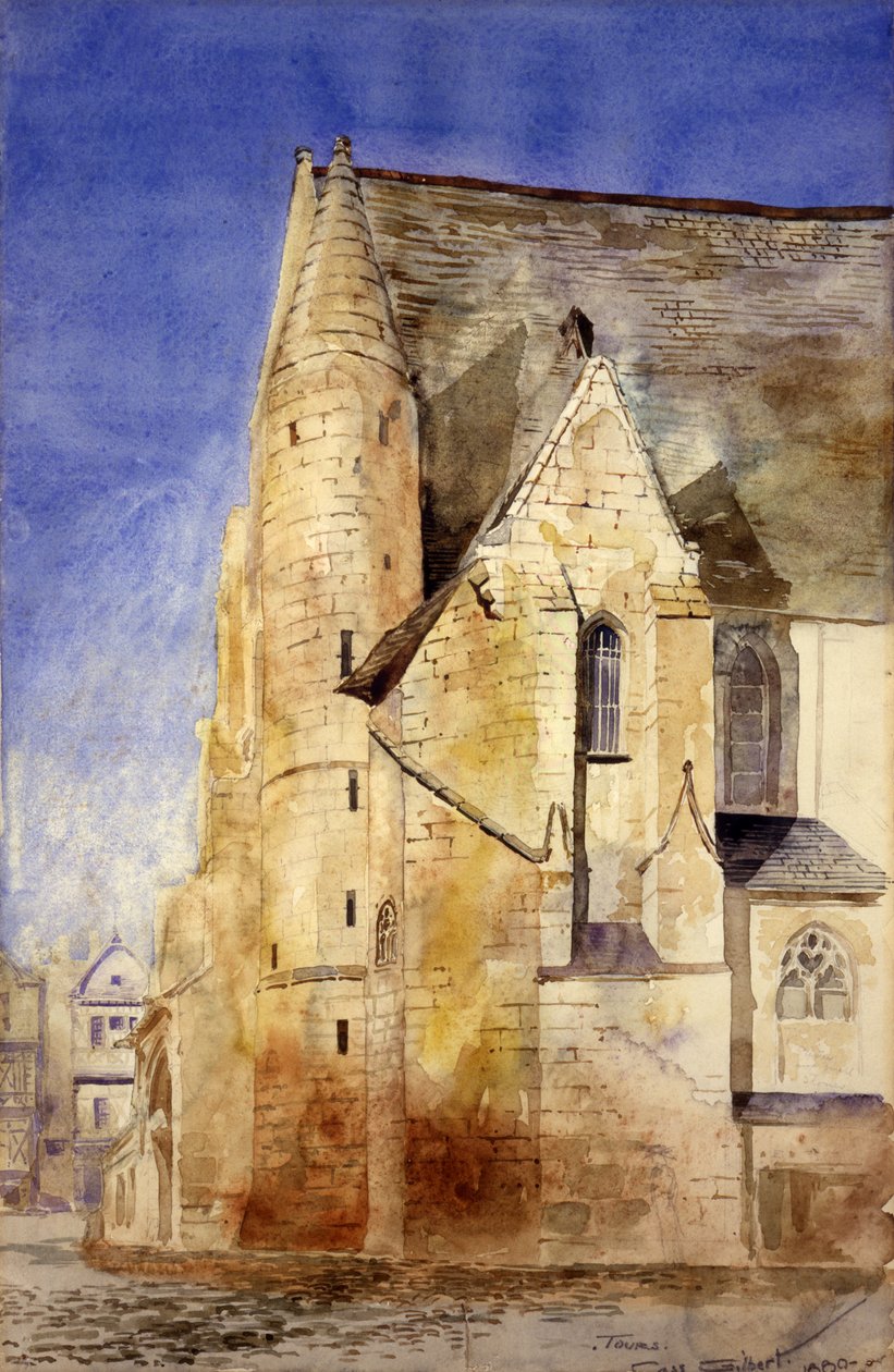 Eski Kilise, Tours, Fransa, 1880. by Cass Gilbert