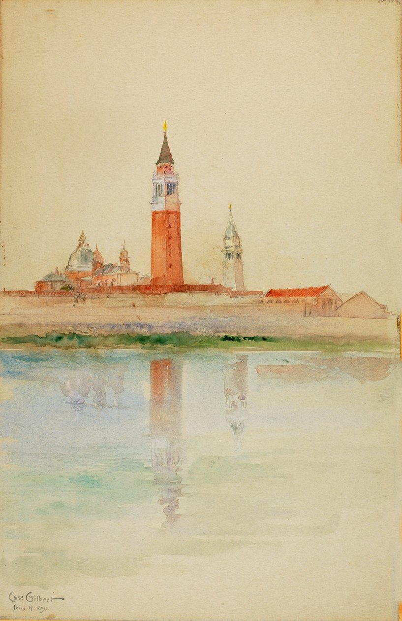 San Giorgio Maggiore, Venedik, 1898. by Cass Gilbert