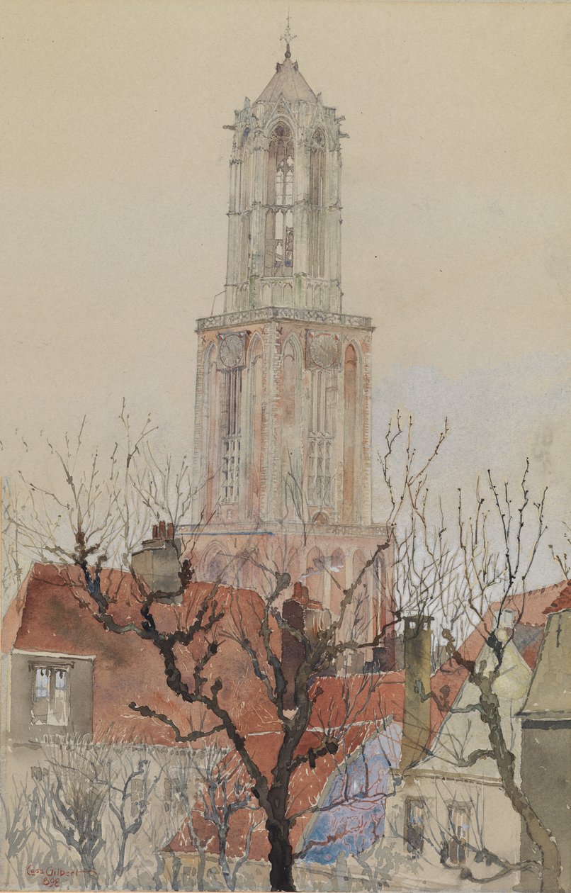 Utrecht Katedrali Kulesi, Hollanda, 1898. by Cass Gilbert