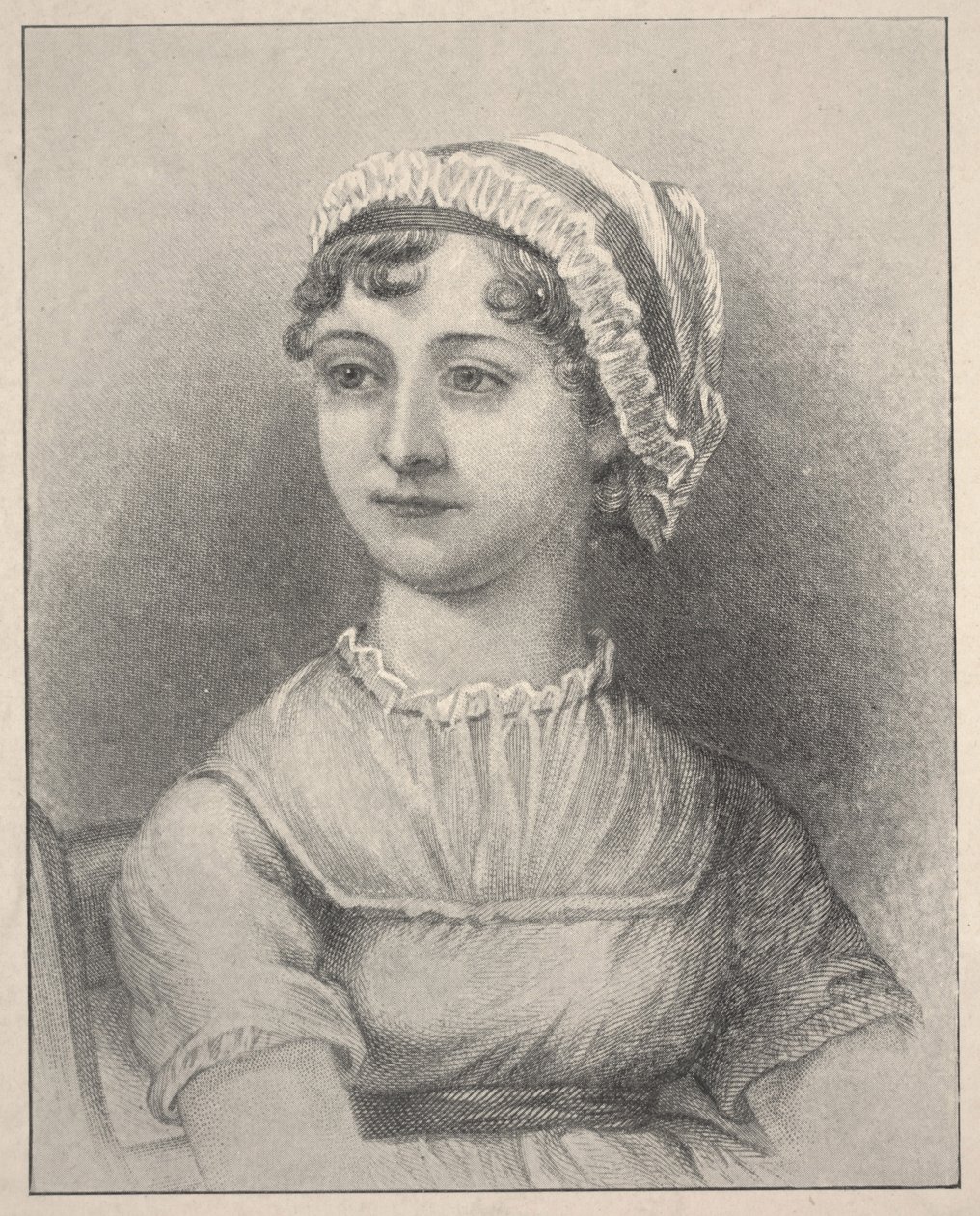 Jane Austen (gravür) by Cassandra (after) Austen