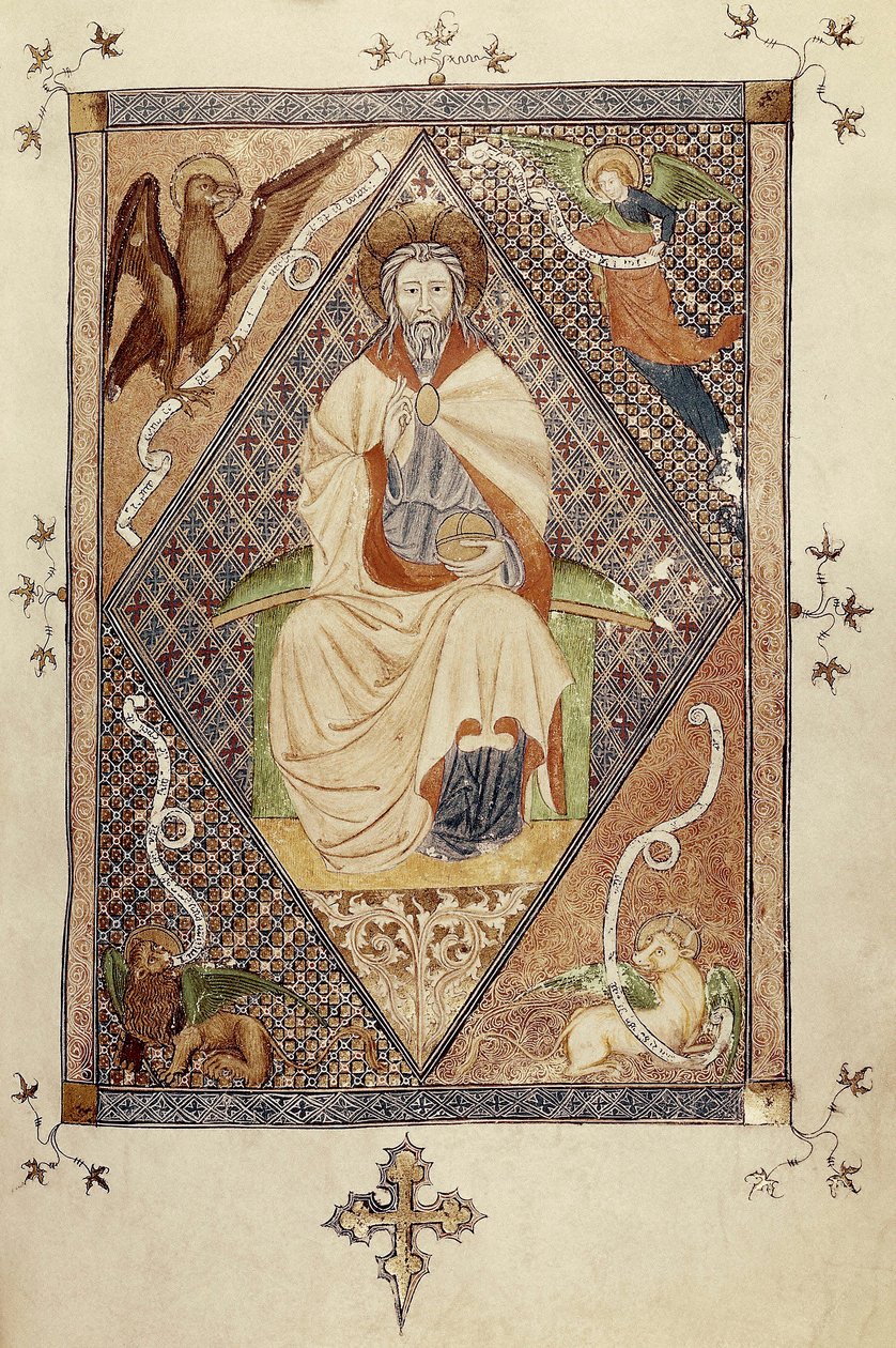 İsa majesteleri (görkem içinde) (minyatür) by Catalan School