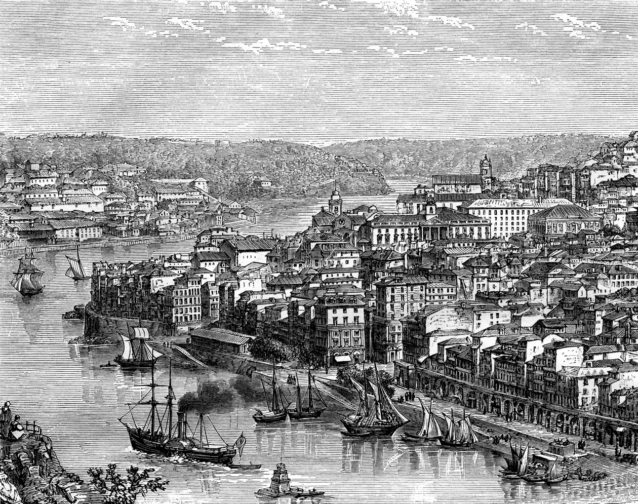 Lizbon limanı, Portekiz, 19. yüzyıl by Catenacci