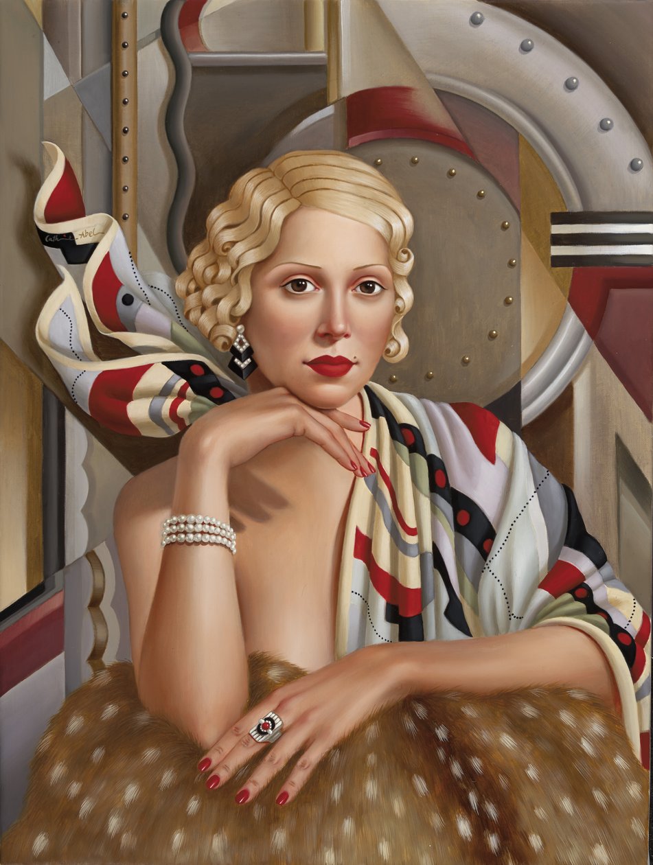 La Femme en Soie (keten üzerine yağ) by Catherine Abel