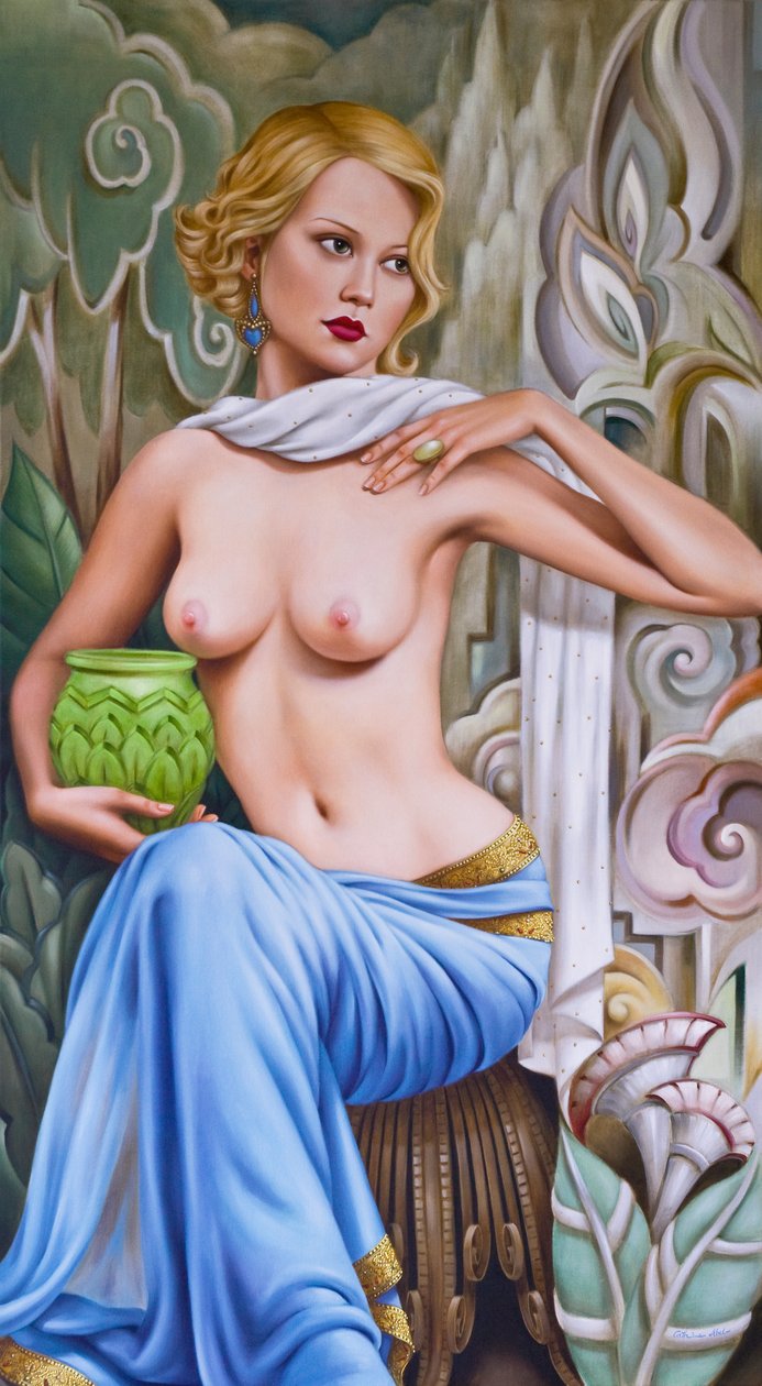 Primavera (keten üzerine yağ) by Catherine Abel