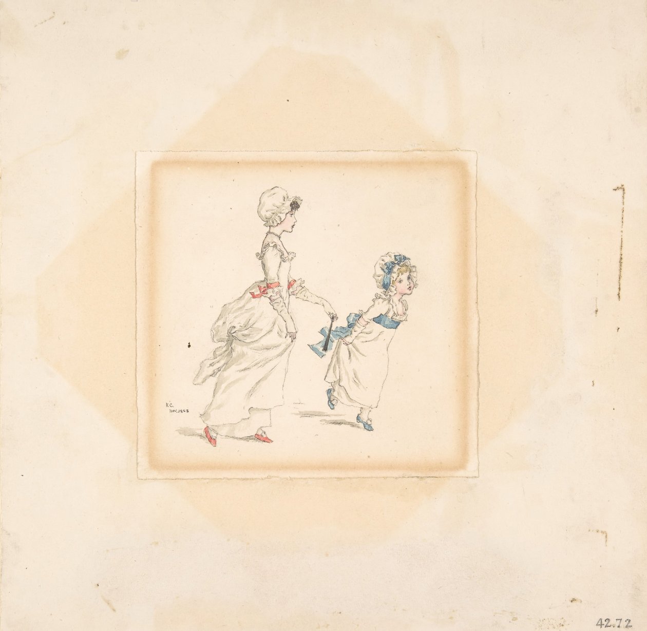 Kadın ve Çocuk, 1883. by Catherine Greenaway