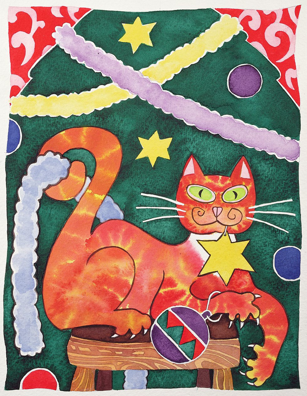 Süslemeli Noel Kedisi by Cathy Baxter