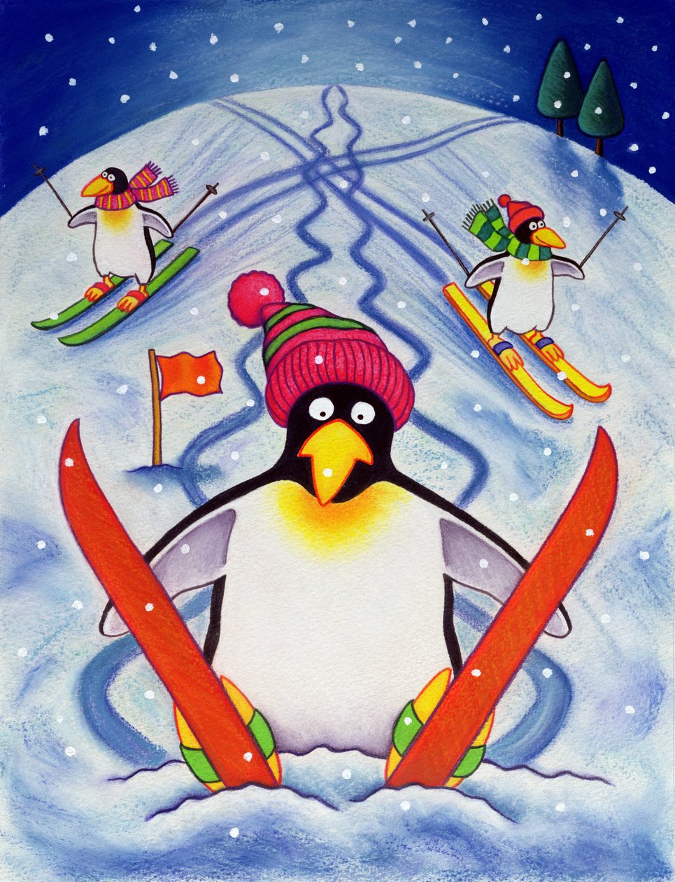 Kayak Tatili, 2000 (kağıt üzerine wc ve pastel) by Cathy Baxter
