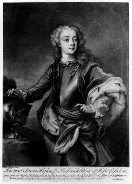 Frederick II (1720-1785), Hesse-Cassel Landgrave, John Simon (1675-1715) tarafından oyulmuş by Cavaliere Carlo Francesco Rusca