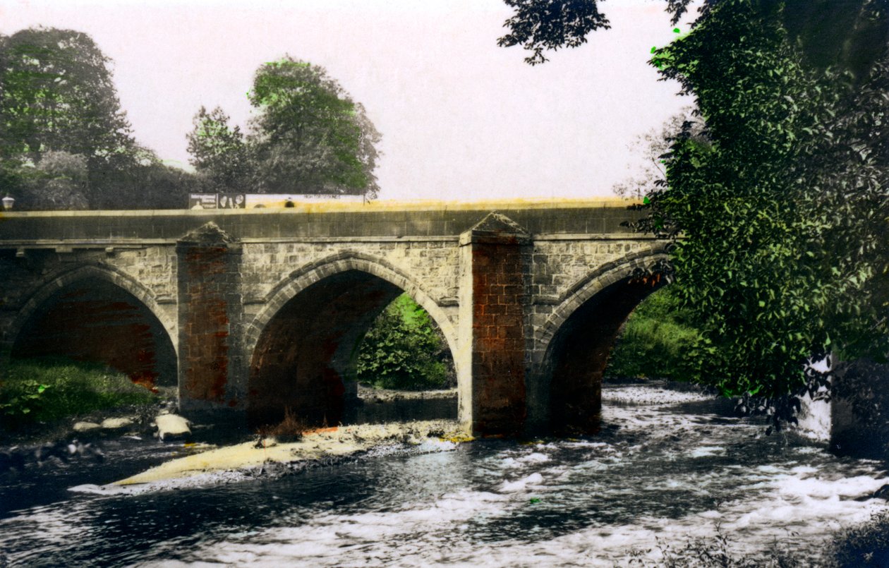 Derwent Nehri üzerindeki köprü, Matlock, Derbyshire, 1926. by Cavenders Ltd