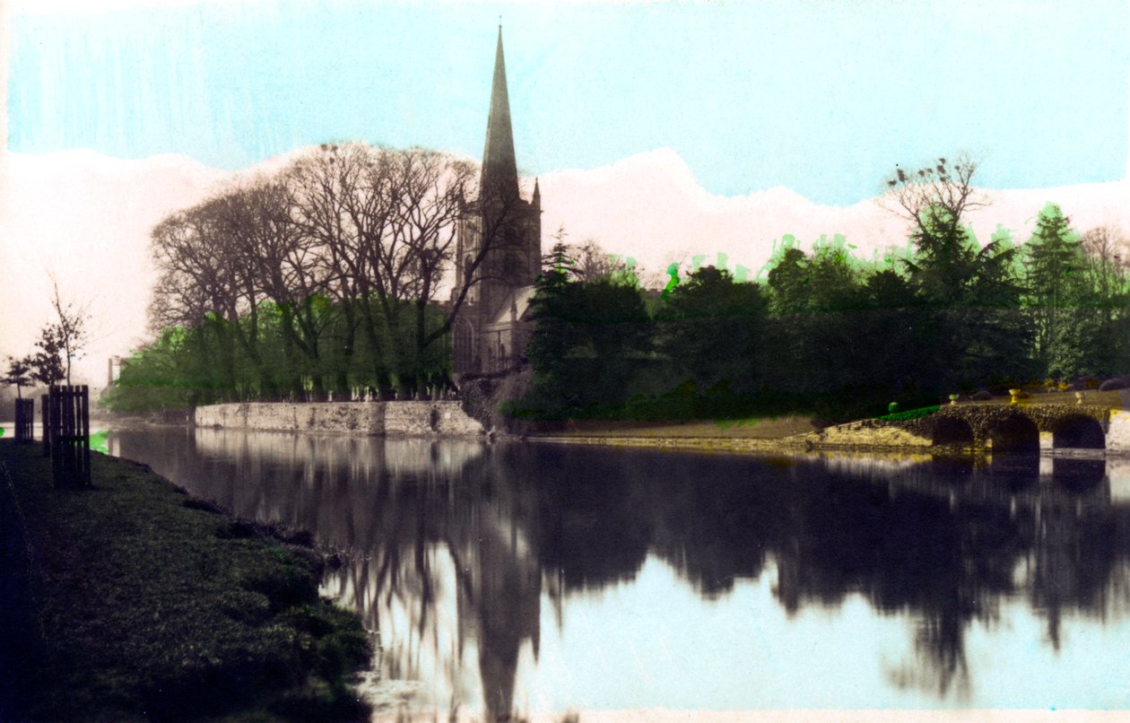 Holy Trinity Kilisesi, Stratford-upon-Avon, Warwickshire, 1926. by Cavenders Ltd